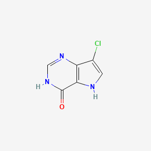 molecular formula C6H4ClN3O B12467694 7-chloro-3H,5H-pyrrolo[3,2-d]pyrimidin-4-one 
