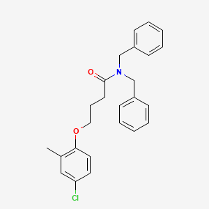 molecular formula C25H26ClNO2 B12467695 N,N-dibenzyl-4-(4-chloro-2-methylphenoxy)butanamide 