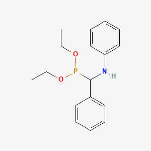 molecular formula C17H22NO2P B12467710 Diethyl [phenyl(phenylamino)methyl]phosphonite 