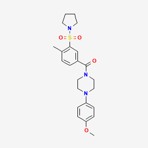 molecular formula C23H29N3O4S B12467725 [4-(4-Methoxyphenyl)piperazin-1-yl][4-methyl-3-(pyrrolidin-1-ylsulfonyl)phenyl]methanone 