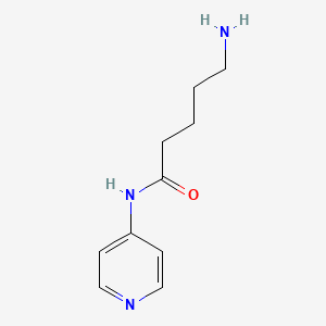 molecular formula C10H15N3O B12467761 5-amino-N-(pyridin-4-yl)pentanamide 