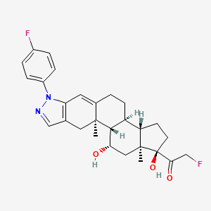2'-(4-Fluorophenyl)-21-fluoro-20-oxo-11beta,17alpha-dihydroxy-pregn-4-eno[3,2-c]pyrazole