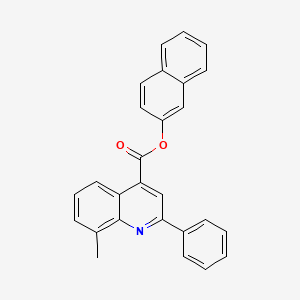 molecular formula C27H19NO2 B12468133 Naphthalen-2-yl 8-methyl-2-phenylquinoline-4-carboxylate 