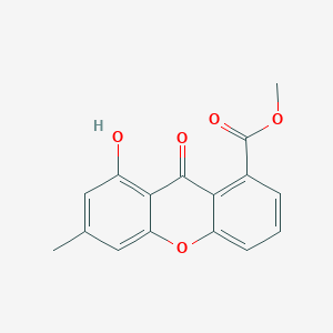 molecular formula C16H12O5 B1246816 methyl 8-hydroxy-6-methyl-9-oxo-9H-xanthene-1-carboxylate 
