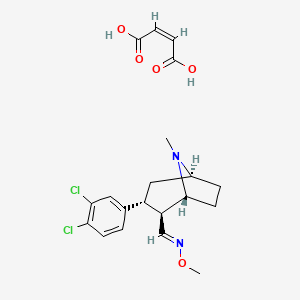 molecular formula C20H24Cl2N2O5 B1246849 Brasofensine maleate 