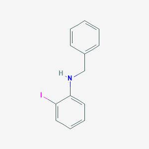 molecular formula C13H12IN B1246856 Benzenemethanamine, N-(2-iodophenyl)- CAS No. 76464-99-8