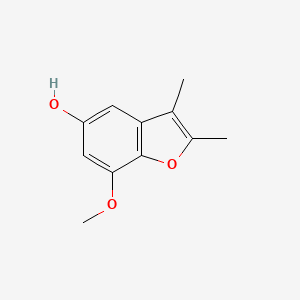 molecular formula C11H12O3 B1246858 5-Benzofuranol, 7-methoxy-2,3-dimethyl- CAS No. 680204-88-0