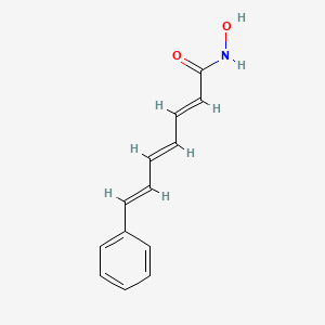 molecular formula C13H13NO2 B1246862 2,4,6-Heptatrienamide, N-hydroxy-7-phenyl-, (2E,4E,6E)- CAS No. 674767-29-4