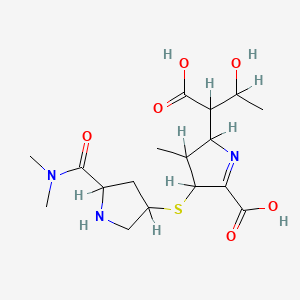 2-(1-Carboxy-2-hydroxypropyl)-4-{[5-(dimethylcarbamoyl)pyrrolidin-3-yl]sulfanyl}-3-methyl-3,4-dihydro-2h-pyrrole-5-carboxylic acid