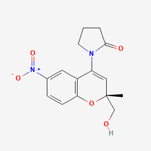 1-[(2R)-2-(hydroxymethyl)-2-methyl-6-nitrochromen-4-yl]pyrrolidin-2-one