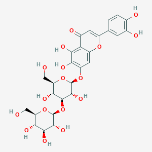 molecular formula C27H30O17 B1246917 6-hydroxyluteolin 7-O-laminaribioside 