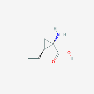 molecular formula C6H11NO2 B1246949 (1S,2R)-1-amino-2-ethylcyclopropanecarboxylic acid CAS No. 65878-52-6