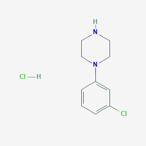 molecular formula C10H14Cl2N2 B124696 1-(3-Chlorophenyl)piperazine hydrochloride CAS No. 13078-15-4