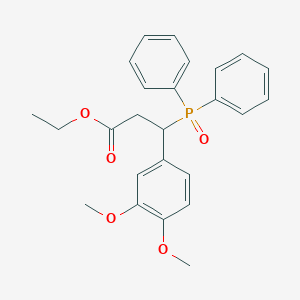 molecular formula C25H27O5P B12469742 Ethyl 3-(3,4-dimethoxyphenyl)-3-(diphenylphosphoryl)propanoate 