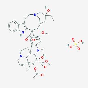 molecular formula C₄₆H₅₈N₄O₉S.H₂SO₄ B001247 长春碱 CAS No. 143-67-9