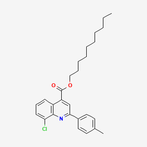molecular formula C27H32ClNO2 B12470701 Decyl 8-chloro-2-(4-methylphenyl)quinoline-4-carboxylate 