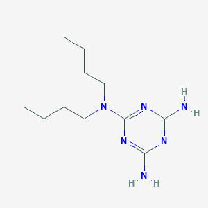 molecular formula C11H22N6 B1247083 1,3,5-Triazine-2,4,6-triamine, N,N-dibutyl- CAS No. 5606-30-4