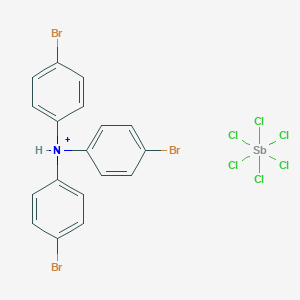 molecular formula C18H13Br3Cl6NSb B012471 Hexachloroantimony(1-);tris(4-bromophenyl)azanium CAS No. 24964-91-8