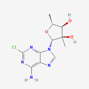 molecular formula C11H14ClN5O3 B1247155 Adenosine, 2-chloro-5'-deoxy-2'-C-methyl- 