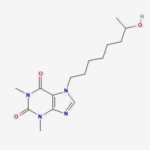 molecular formula C15H24N4O3 B1247176 1,3-Dimethyl-7-(7-hydroxyoctyl)xanthine 