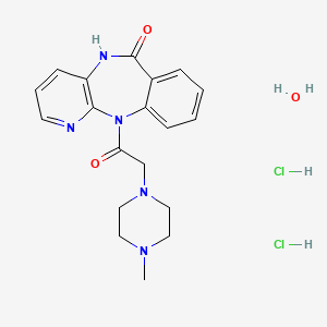 molecular formula C19H25Cl2N5O3 B1247204 Pirenzepine hydrochloride monohydrate 