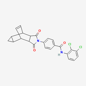 molecular formula C24H18Cl2N2O3 B12472045 N-(2,3-dichlorophenyl)-4-(1,3-dioxooctahydro-4,6-ethenocyclopropa[f]isoindol-2(1H)-yl)benzamide 