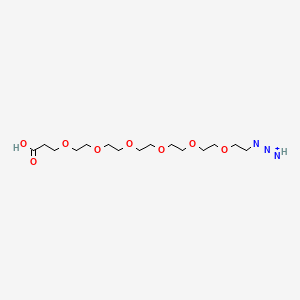 molecular formula C15H30N3O8+ B12472105 23-Carboxy-6,9,12,15,18,21-hexaoxa-1,2,3-triazatricosa-1,2-dien-2-ium 