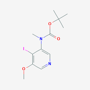 molecular formula C12H17IN2O3 B12472140 tert-butyl N-(4-iodo-5-methoxypyridin-3-yl)-N-methylcarbamate 
