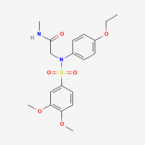 molecular formula C19H24N2O6S B12472161 N~2~-[(3,4-dimethoxyphenyl)sulfonyl]-N~2~-(4-ethoxyphenyl)-N-methylglycinamide 