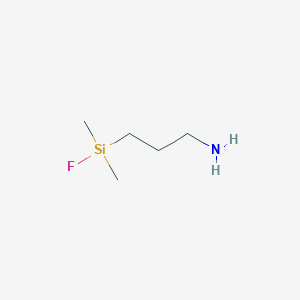 molecular formula C5H14FNSi B124722 3-[Fluoro(dimethyl)silyl]propan-1-amine CAS No. 153487-58-2