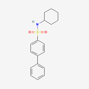 molecular formula C18H21NO2S B12472209 N-cyclohexylbiphenyl-4-sulfonamide 
