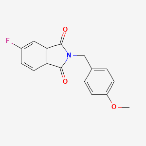 molecular formula C16H12FNO3 B12472224 5-Fluoro-2-[(4-methoxyphenyl)methyl]isoindole-1,3-dione 