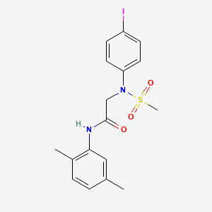 molecular formula C17H19IN2O3S B12472236 N-(2,5-dimethylphenyl)-N~2~-(4-iodophenyl)-N~2~-(methylsulfonyl)glycinamide 