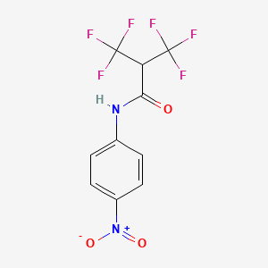 molecular formula C10H6F6N2O3 B12472260 3,3,3-Trifluoro-N-(4-nitrophenyl)-2-(trifluoromethyl)propanamide CAS No. 294651-51-7