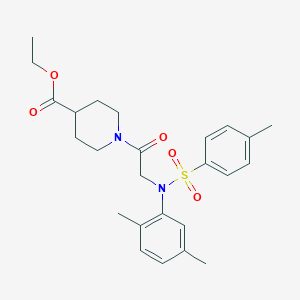 molecular formula C25H32N2O5S B12472297 ethyl 1-{N-(2,5-dimethylphenyl)-N-[(4-methylphenyl)sulfonyl]glycyl}piperidine-4-carboxylate 