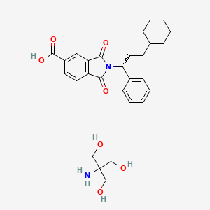 1H-Isoindole-5-carboxylic acid, 2-((1R)-3-cyclohexyl-1-phenylpropyl)-2,3-dihydro-1,3-dioxo-, compd. with 2-amino-2-(hydroxymethyl)-1,3-propanediol (1:1)
