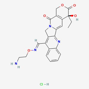(19S)-10-[(E)-2-aminoethoxyiminomethyl]-19-ethyl-19-hydroxy-17-oxa-3,13-diazapentacyclo[11.8.0.02,11.04,9.015,20]henicosa-1(21),2,4,6,8,10,15(20)-heptaene-14,18-dione;hydrochloride