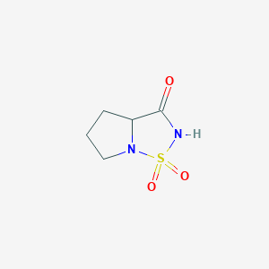 molecular formula C5H8N2O3S B124725 tetrahydropyrrolo[1,2-b][1,2,5]thiadiazol-3(2H)-one 1,1-dioxide CAS No. 150018-65-8