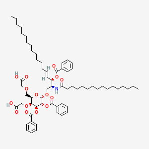 2-[[(2R,3S,4S,5R,6S)-4,5-dibenzoyloxy-6-[(E,2S,3R)-3-benzoyloxy-2-(hexadecanoylamino)octadec-4-enoxy]-3-(carboxymethoxy)oxan-2-yl]methoxy]acetic acid
