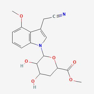 Methyl 6-[3-(cyanomethyl)-4-methoxyindol-1-yl]-4,5-dihydroxyoxane-2-carboxylate