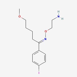 molecular formula C14H21IN2O2 B1247266 4'-iodo-5-methoxyvalerophenone O-(2-aminoethyl)oxime 