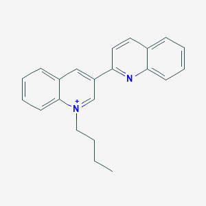 molecular formula C22H21N2+ B12472718 1-Butyl-3-(quinolin-2-yl)quinolinium 