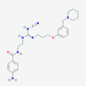 molecular formula C26H35N7O2 B124730 Aminopotentidine CAS No. 140873-26-3
