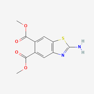 molecular formula C11H10N2O4S B12473254 Dimethyl 2-amino-1,3-benzothiazole-5,6-dicarboxylate 