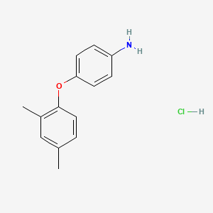 molecular formula C14H16ClNO B12473384 4-(2,4-Dimethylphenoxy)aniline hydrochloride 