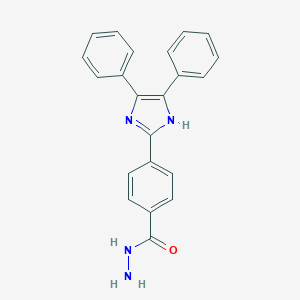 molecular formula C22H18N4O B124734 2-(4-Hydrazinocarbonylphenyl)-4,5-diphenylimidazole CAS No. 151589-38-7