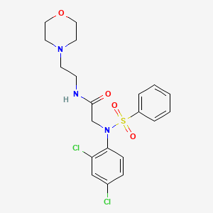 molecular formula C20H23Cl2N3O4S B12473561 N~2~-(2,4-dichlorophenyl)-N-[2-(morpholin-4-yl)ethyl]-N~2~-(phenylsulfonyl)glycinamide 