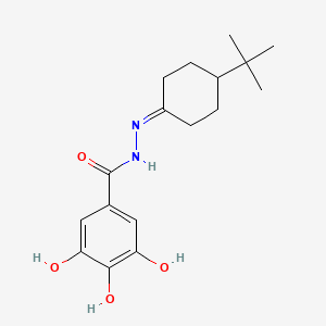 molecular formula C17H24N2O4 B12473574 N'-(4-tert-butylcyclohexylidene)-3,4,5-trihydroxybenzohydrazide 