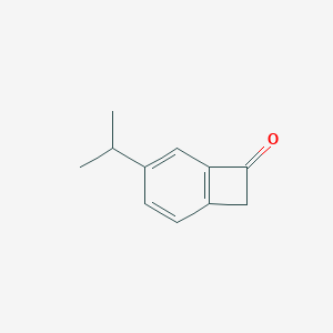 molecular formula C11H12O B124736 Bicyclo[4.2.0]octa-1,3,5-trien-7-one, 4-(1-methylethyl)-(9CI) CAS No. 140210-31-7
