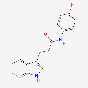 molecular formula C17H15FN2O B12473602 N-(4-fluorophenyl)-3-(1H-indol-3-yl)propanamide 